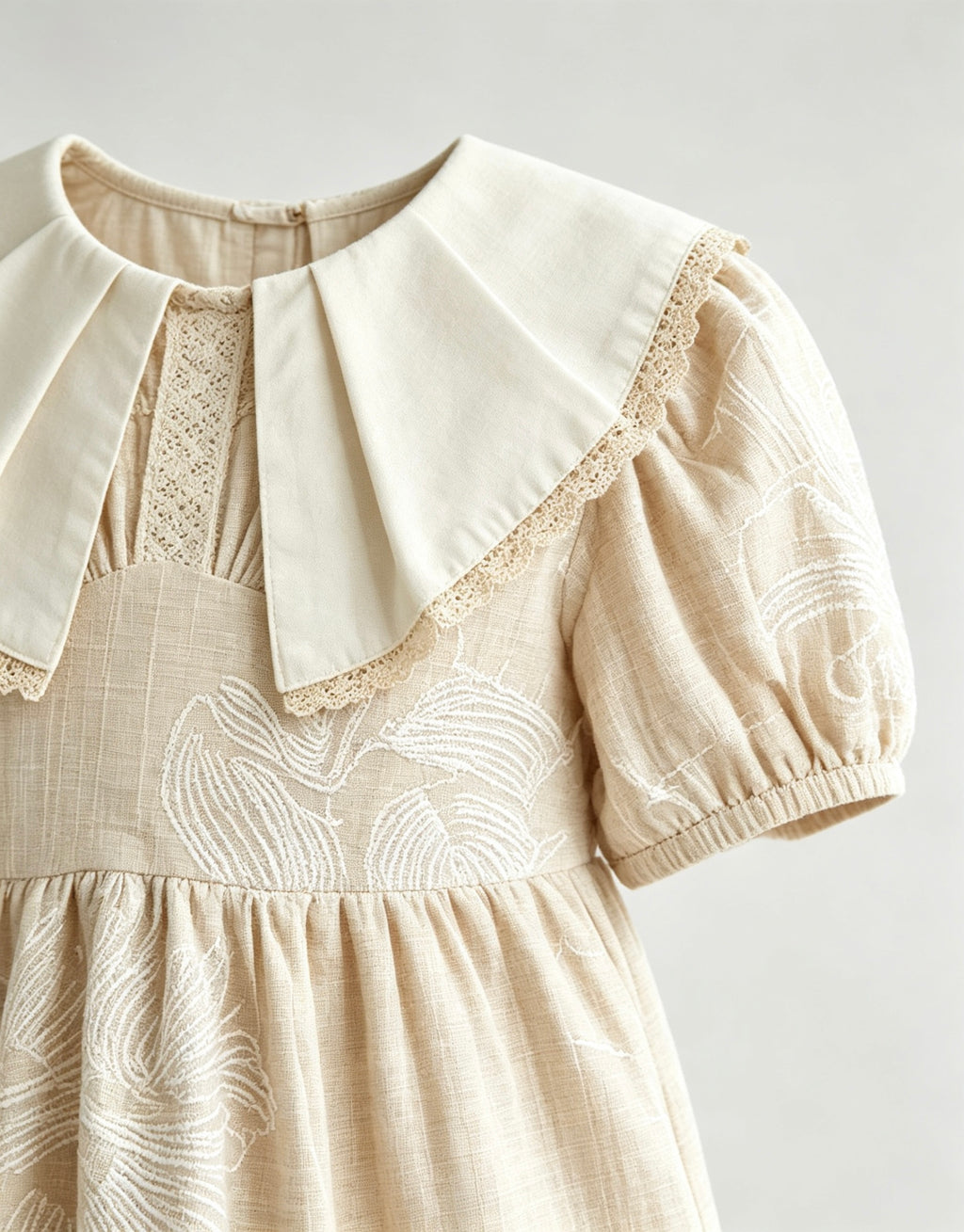 Soft Petal Collar Dress