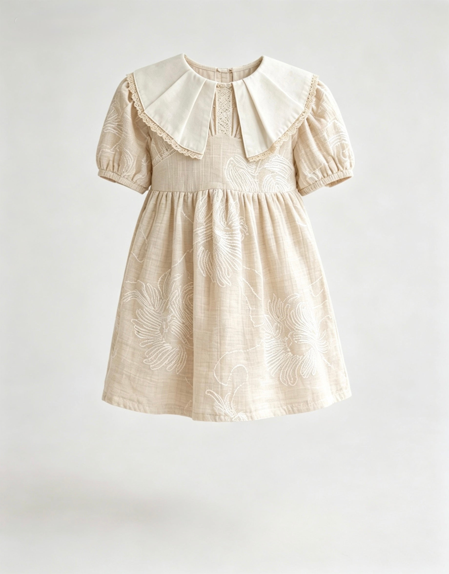 Soft Petal Collar Dress