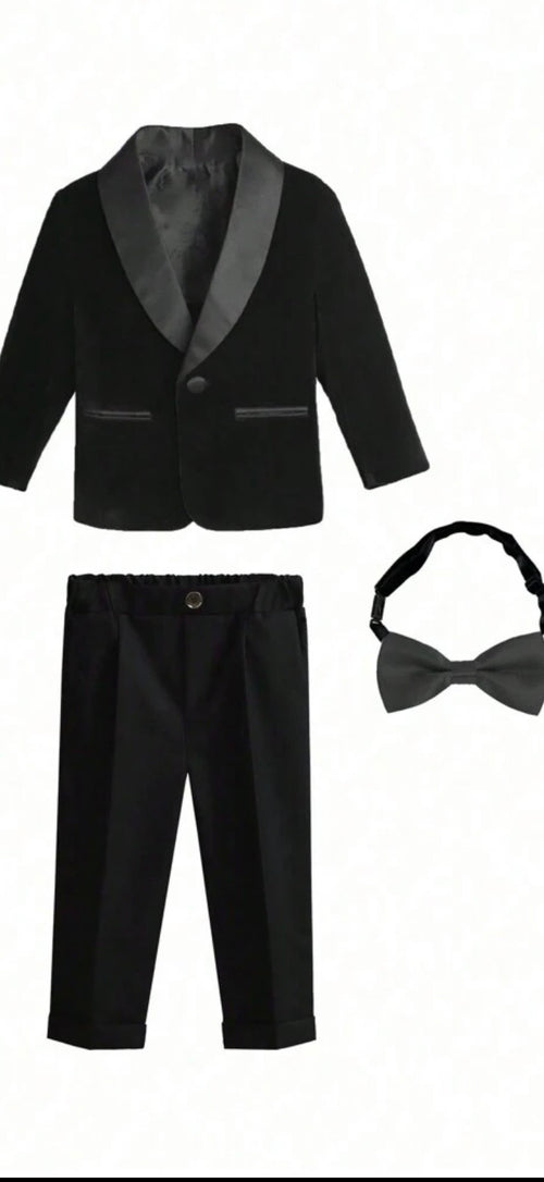 Black Velvet 3 piece Suit